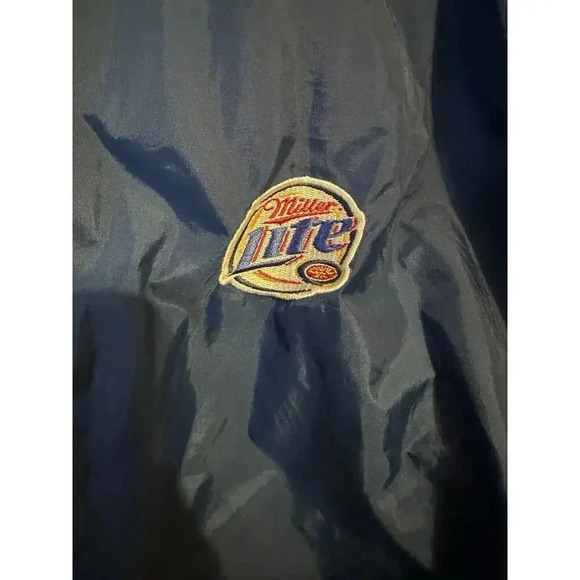 VtgCalifornia OuterwearMiller Lite Windbreaker Rain Jacket Mens Lg Blue Full Zip - Picture 3 of 6